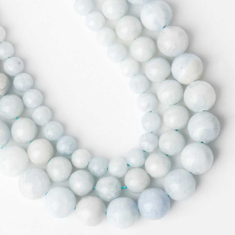 6/8/10mm AAA Celestite Beads pietra naturale rotonda allentata distanziatore perline per gioielli che fanno regalo fai da te Charms bracciali accessorio 15''