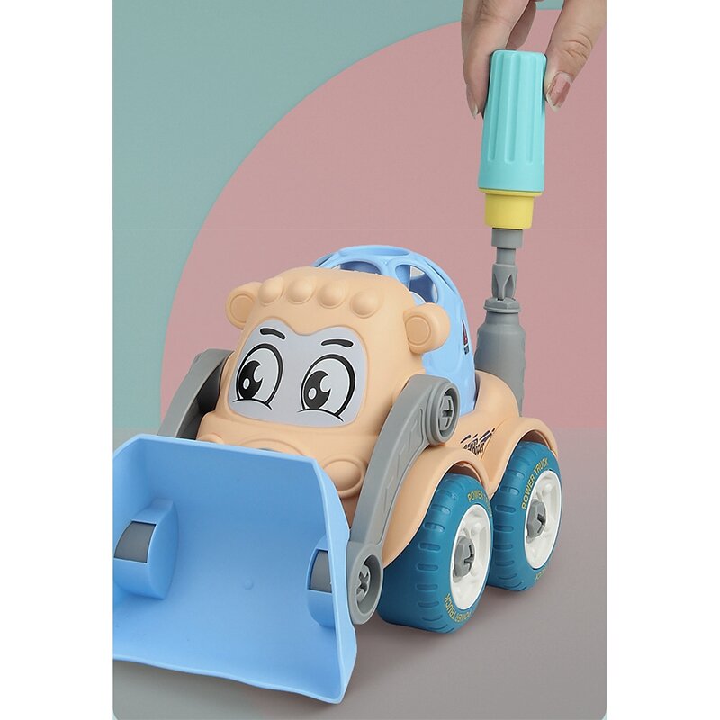 FBIL-разборные игрушки строительный грузовик мультяшный автомобиль стебель игрушка для строительства DIY инженерный обучающий Обучающий набор