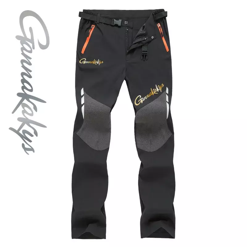 2024 Summer Fishing Pants Men's Outdoor Thin Mountaineering Waterproof Elastic Quick Drying Pants Sports Tactical Shock Pants