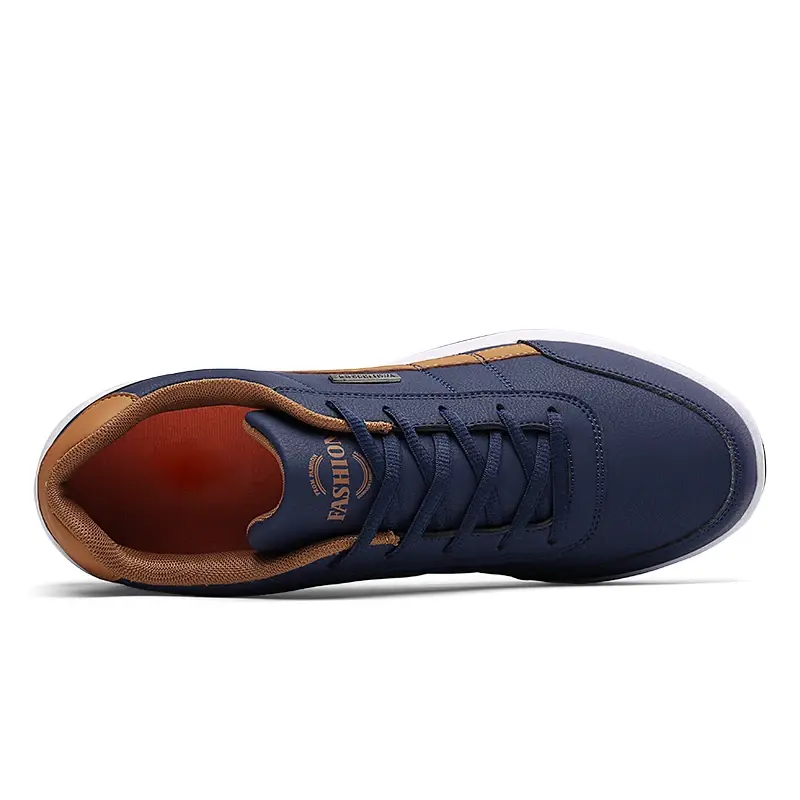 Trampki męskie nowe sznurowane męskie buty do tenisa lekkie, oddychające antypoślizgowe męskie mieszkania obuwie wulkanizowane buty sportowe