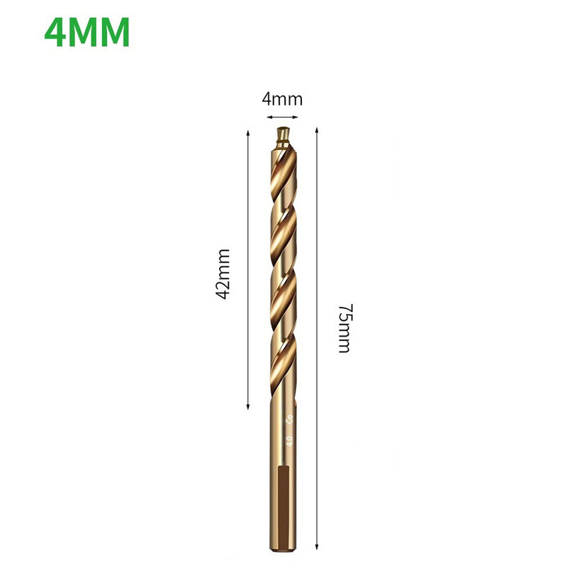 6pcs 3/4/5/6/8/10mm M35 Cobalt HSS Straight Shank Drill Bits Hole Cutter Tools For Hand Electric Drill Bench Drill