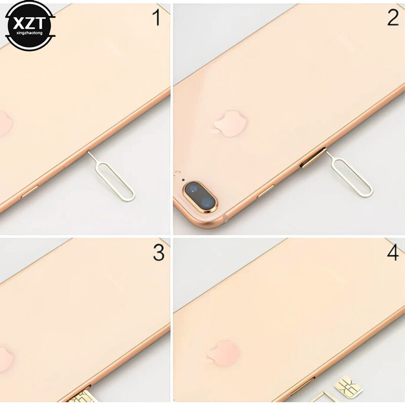 100Pcs Universal SIM Card Tray Ejector Eject Pin strumento di rimozione per IPhone IPad Samsung Huawei Xiaomi ago in acciaio inossidabile