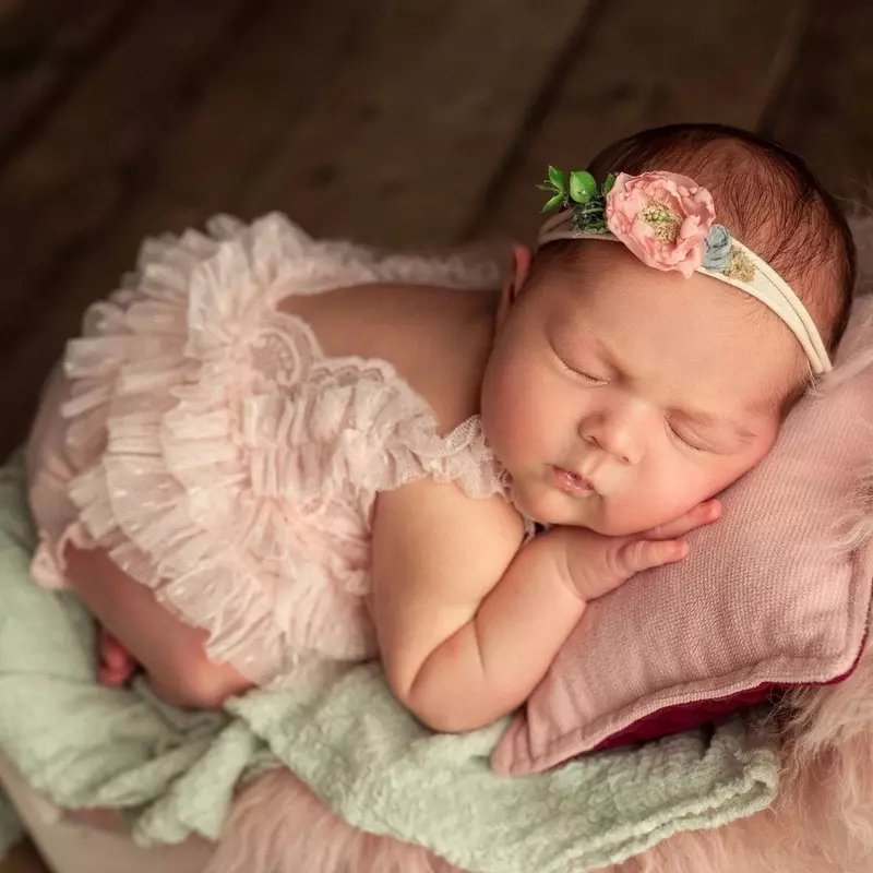 Pasgeboren Fotografie Props Outfit Meisje Jurk Romper Baby Fotografia Accessoires
