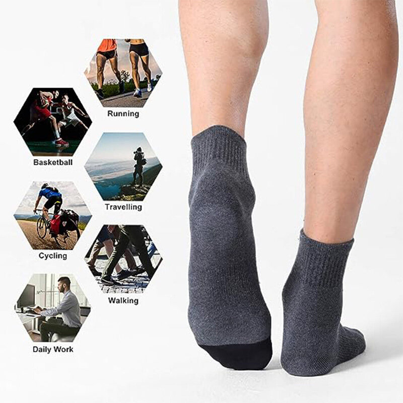 Calcetines deportivos de algodón elástico para hombre, medias cortas de tubo, para baloncesto, primavera y verano, 6/12 pares, alta calidad
