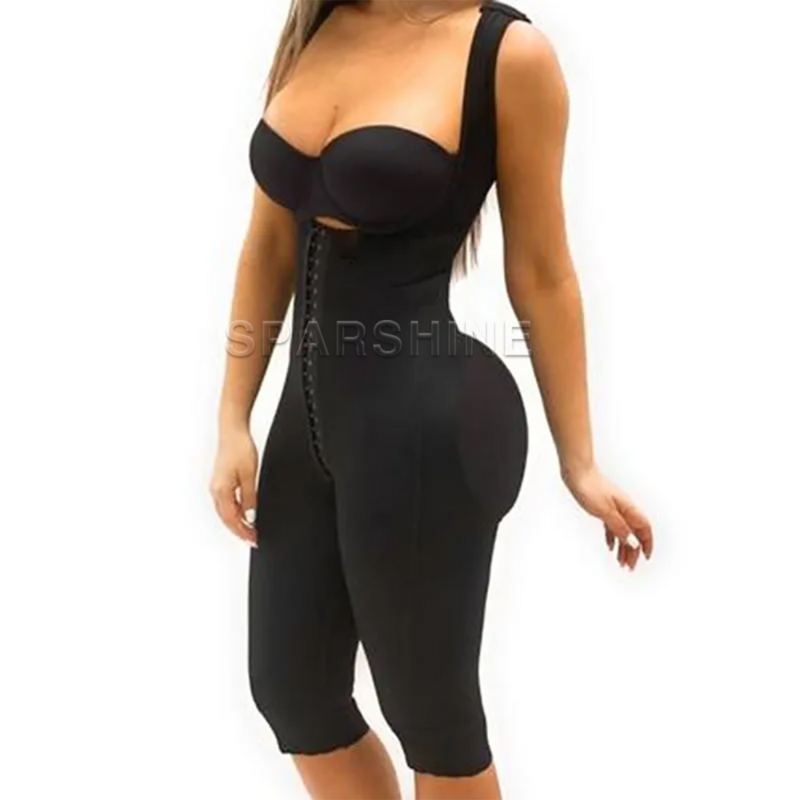 Fajas Colombianas High Compression Abdominal Control Slimming Bodysuit With Front Hook-eyes Waist Trainer Butt Lifter Shapewear