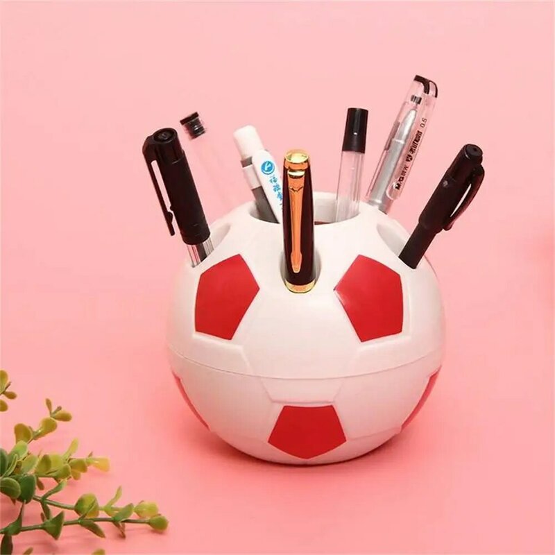 Fußball Form Werkzeug liefert Stift Bleistift halter Fußball Form Zahnbürste Halter Desktop Rack Tisch Home Dekoration Student Geschenke