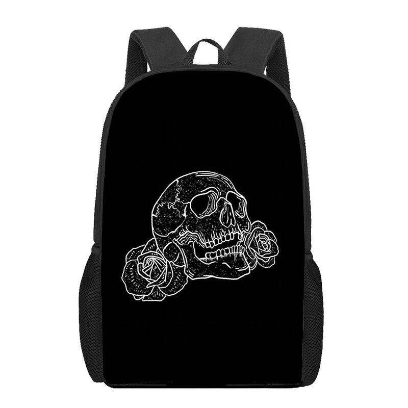 Black Boutique Art 3D Printed Book Bag Men 16 Inch Backpack For Teen Boys Kindergarten Bagpack Children Large Capacity Backpack