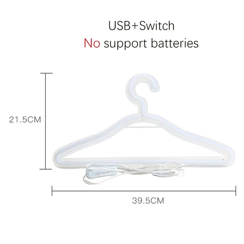 USB Powered LED Light Cabide, Night Lamp para o Quarto, Casa, Casamento, Vestuário, Decoração da parede