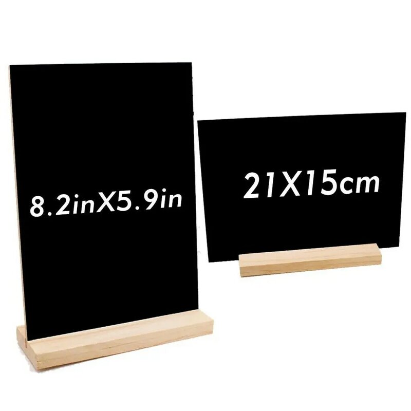 Single Sided Blackboard Signs, Wooden Based Message Board in Vintage Style,
