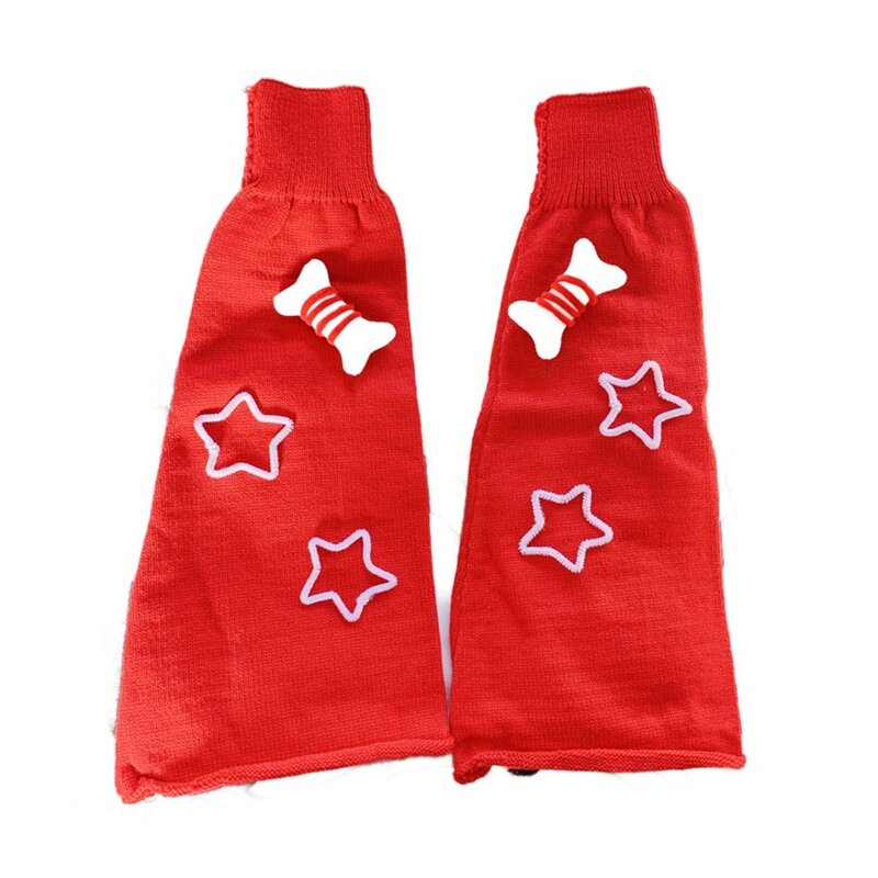 Harajuku Goth Punk femmes tricoté jambières chaussettes mignon étoile 3D petit os décontracté genou haut couvre-pieds