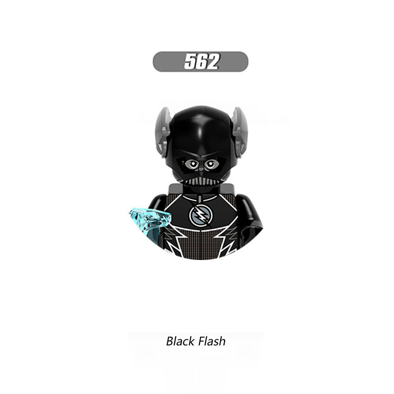 ฟิกเกอร์อนิเมะแอ็คชั่นบล็อกตัวต่อซูเปอร์ฮีโร่ X0353แฟลชสีดำรูปตุ๊กตาตัวต่อชิ้นส่วนของเล่นปริศนาของขวัญสำหรับเด็กขายส่ง