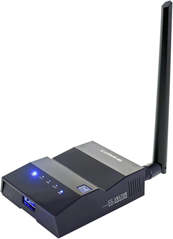 CC Vector Extended Long Range WiFi Receiver System - Works with All Devices - Receives Distant WiFi and Repeats to All WiFi