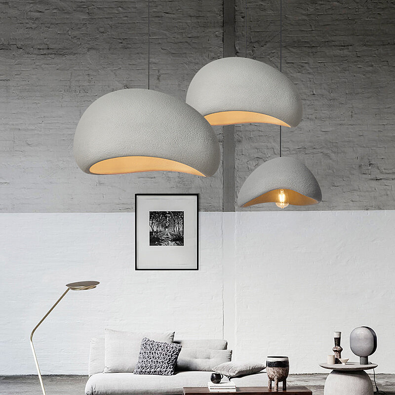 Lámparas colgantes nórdicas Wabi Sabi, iluminación moderna para comedor, sala de estar, dormitorio, candelabro de techo LED, Lustre, lámparas de Hanghing