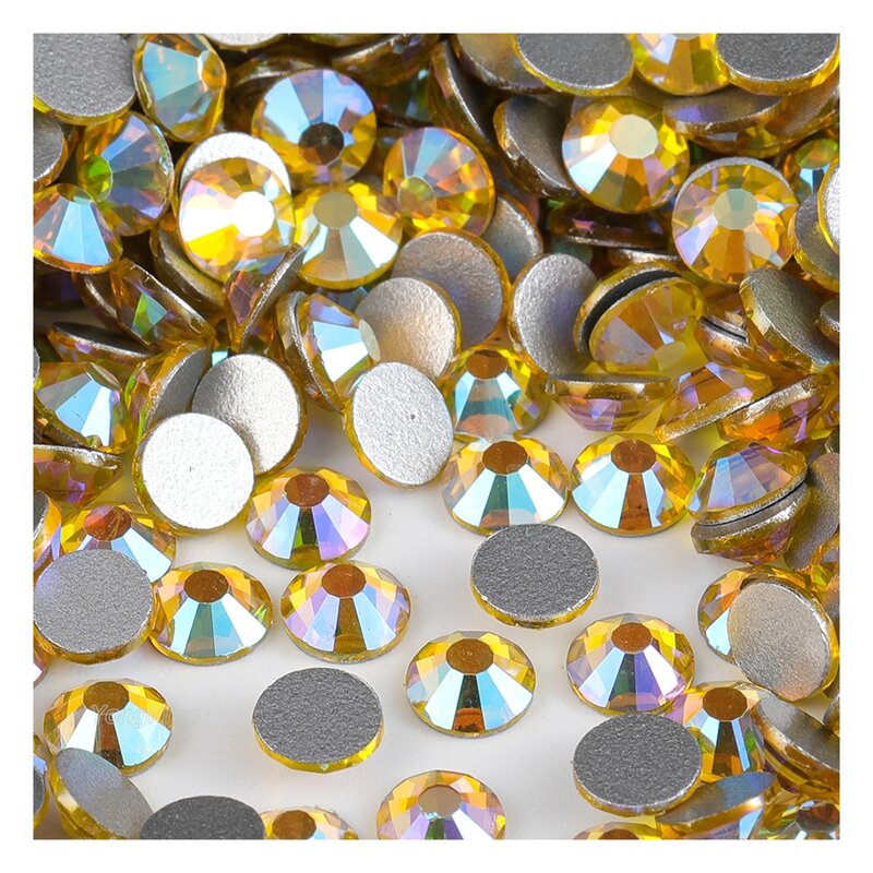 Yongning ss6-30 Multi kualitas Non HotFix warna Flatback kaca berlian imitasi Crysta berlian seni kuku Dekorasi Aksesori DIY