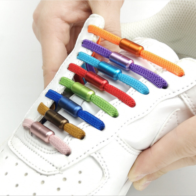 1 paio di nuovi lacci elastici piatti con chiusura senza cravatta lacci delle scarpe speciali bambini creativi scarpe da ginnastica Unisex per adulti scarpe lacci stringhe