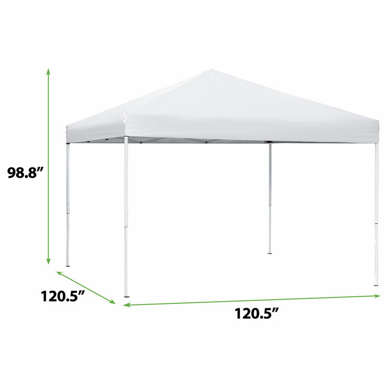 10x10 Pop Up Canopy Tent Adjustable Straight Leg Heights with Wheeled Bag Ropes