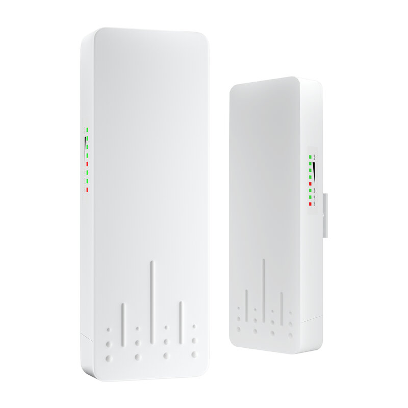 Wireless Bridge Set 300Mpbs 5.8G WiFi Outdoor CPE Point to Point 3 with 14dBi Antenna, 24V PoE Power, IP65 Waterproof,2 Pack