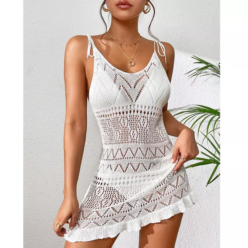 Swimming Wear for Womens Crochet Dresses See-through Beachwear Swimsuit Woman Bathing Suit Beach Cover Up Vacation Outfits Women