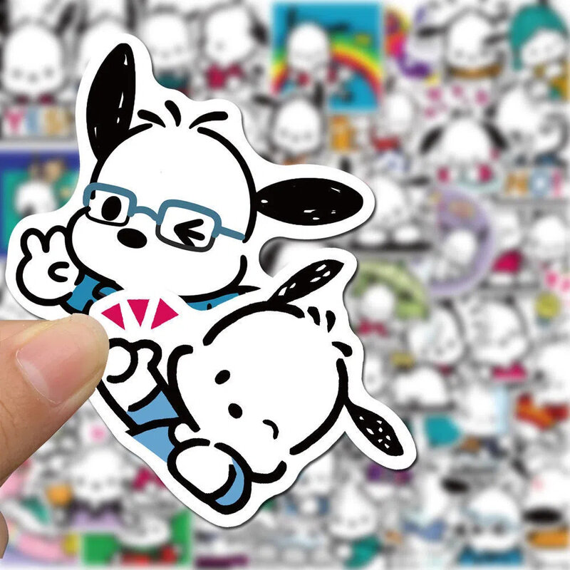 10/30/50/100 stücke kawaii pochacco Cartoon Aufkleber lustige Sanrio Anime Aufkleber Telefon Skateboard Gitarre niedlichen Graffiti Aufkleber Kinder Spielzeug