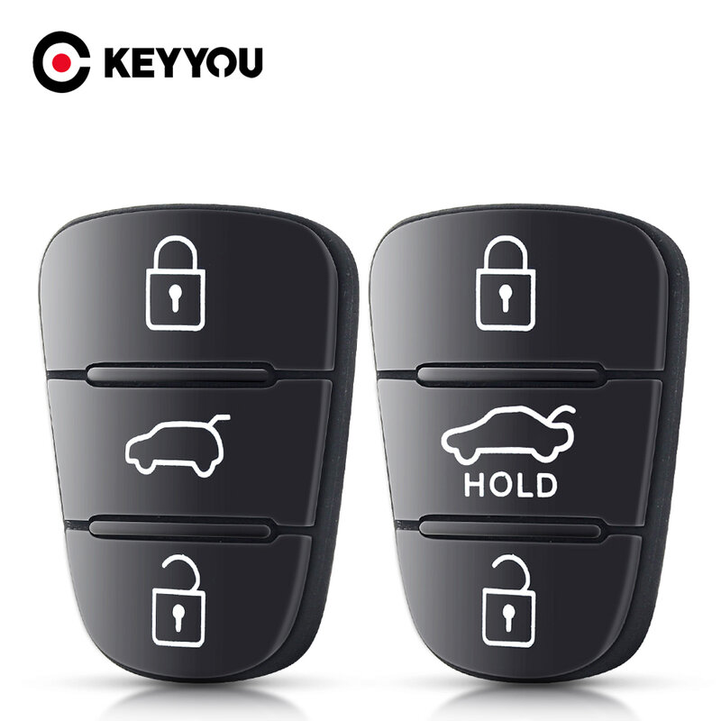 Сменный резиновый чехол для ключей KEYYOU с 3 кнопками для Hyundai IX35 I30, Accent, Kia K2, K5, Rio Flip дистанционный ключ-брелок от машины