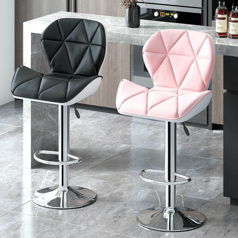 Recepção giratória High Stool, Modern Minimalista Bar Chair, Cadeira de caixa giratória