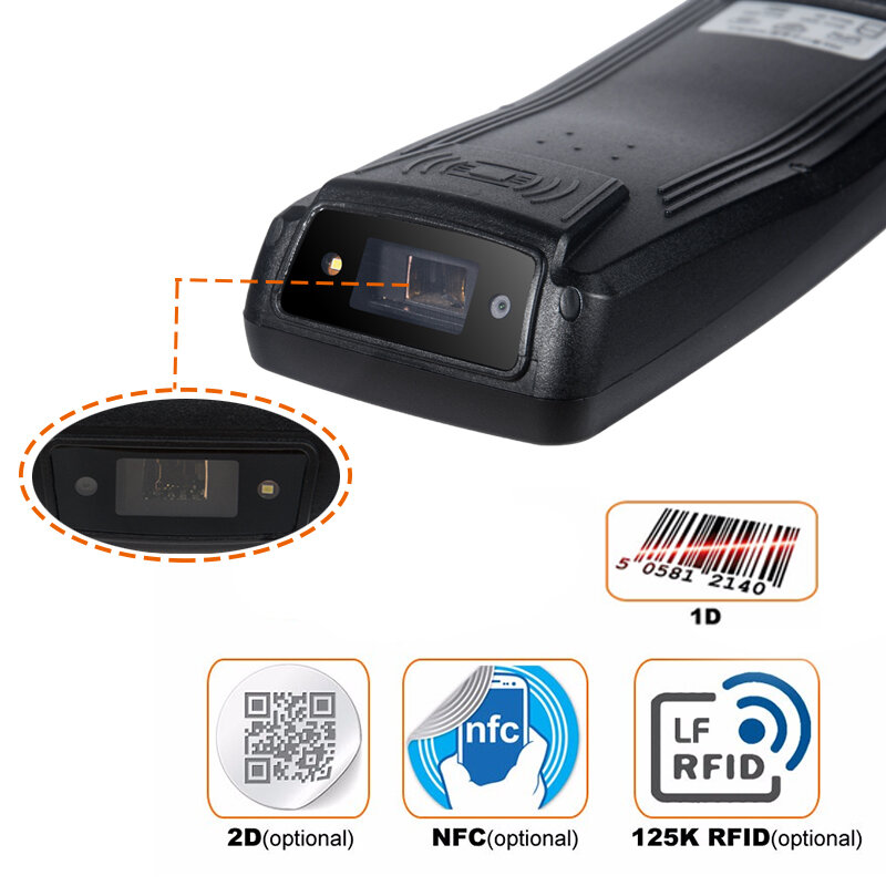 Park management 4g 4 Zoll Android 9,0 Industrie NFC RFID 2D Barcode-Scanner PDA-Daten sammler