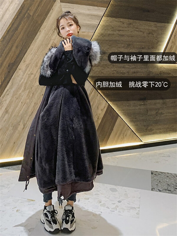Женское пальто из хлопка и плюша, свободного покроя, однотонное