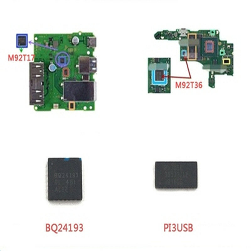 PI3USB30532ZLE PI3USB BQ24193 Battery Management Charging IC Chips For Nintendo Switch Console Display HDMI-Compatible M92T36