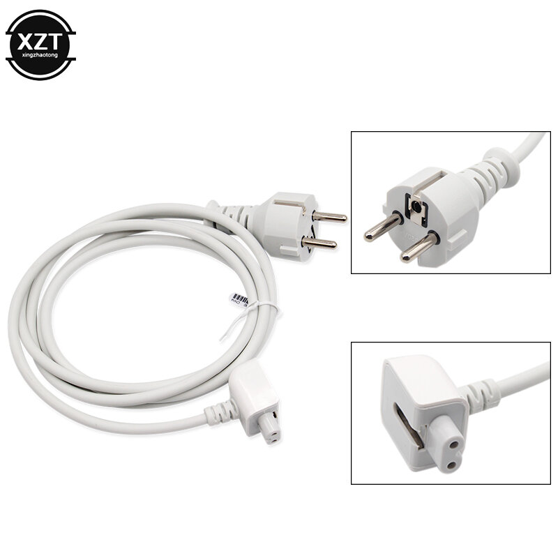 Adaptador de corriente de CA con enchufe europeo para Apple MacBook Pro, Cable de carga de extensión de 1,8 M, 6 pies, adaptador de Cable de alimentación para cargador de ordenador portátil