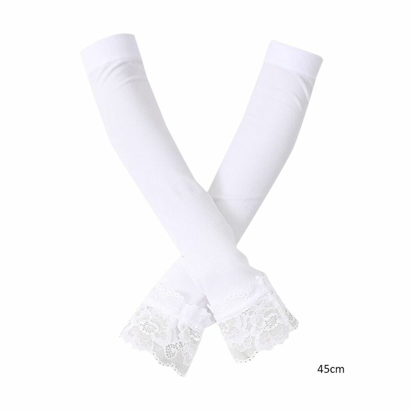 Long Gloves Arm Sleeves Sunscreen Sleeves Arm Guard UV Protection Sun Protection Sleeves Mesh Lace Gloves Running Arm Cover