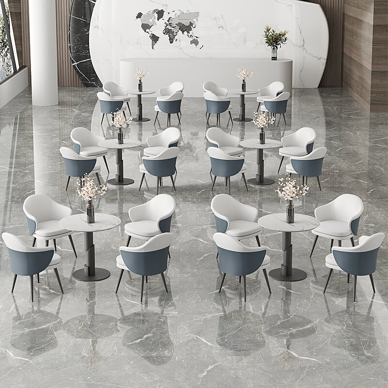 Ensembles de table basse ronde en marbre, salon, coin salle à manger, table d'appoint pour bar, meubles nordiques, 73