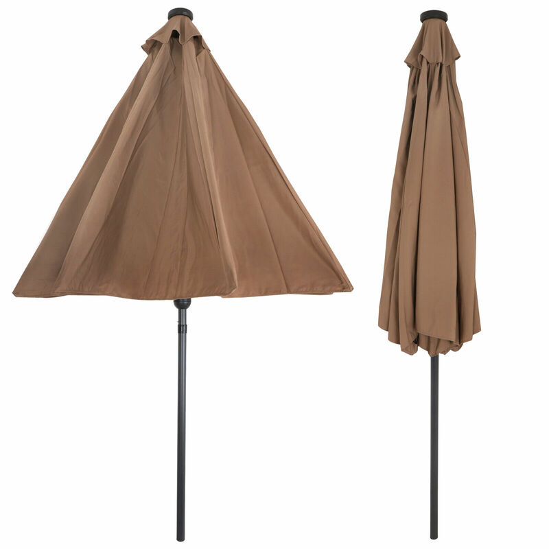 Зонты для внутреннего дворика, 10 футов, 32 дюйма, освещенный зонт для солнечного рынка с системой наклона, для улицы