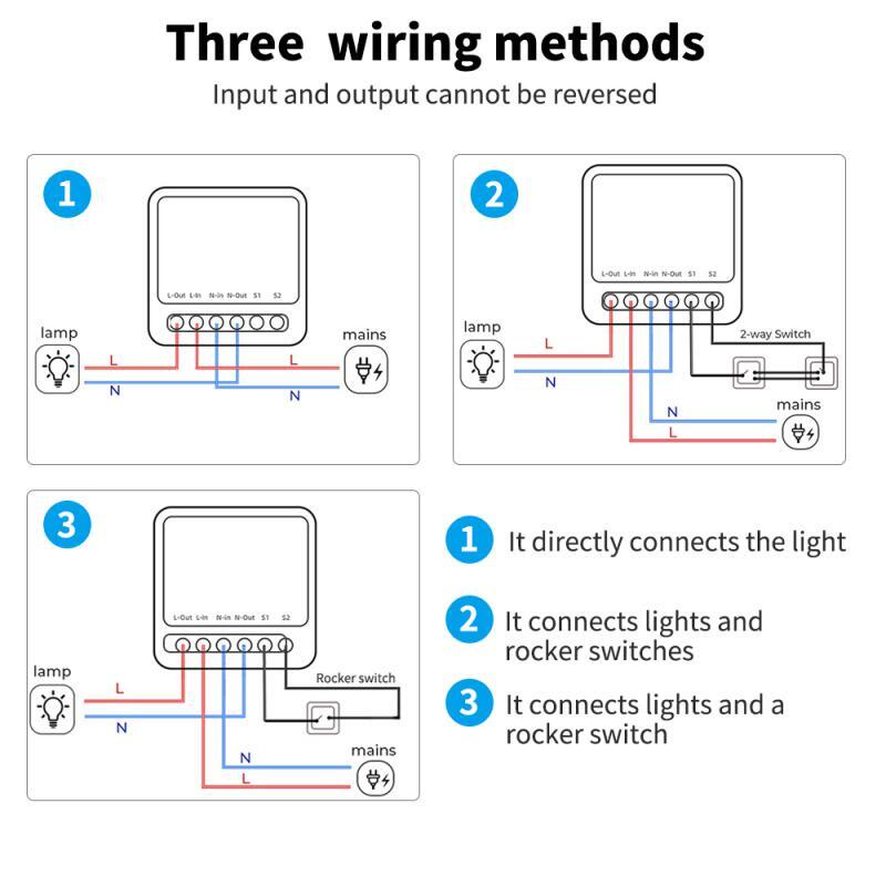 Tuya-ミニ接続スイッチ,Wi-Fi,16A,双方向,タイマー付き,ワイヤレスオートメーション,alexa互換,Googleリモコン