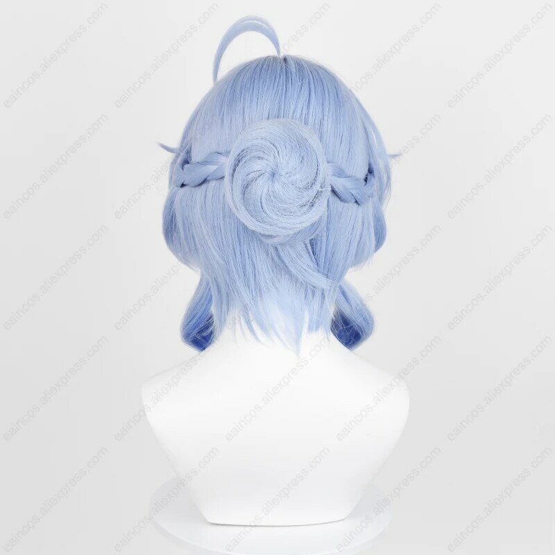 Wig Cosplay Twilight Blossom Ganyu Wig Anime rambut sintetis tahan panas panjang 45cm