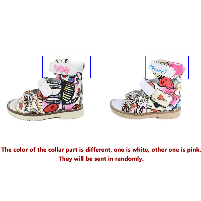 Sandalias ortopédicas de cuero para niños y niñas, zapatos de verano con hebilla correctora y Correa, calzado de soporte para el arco