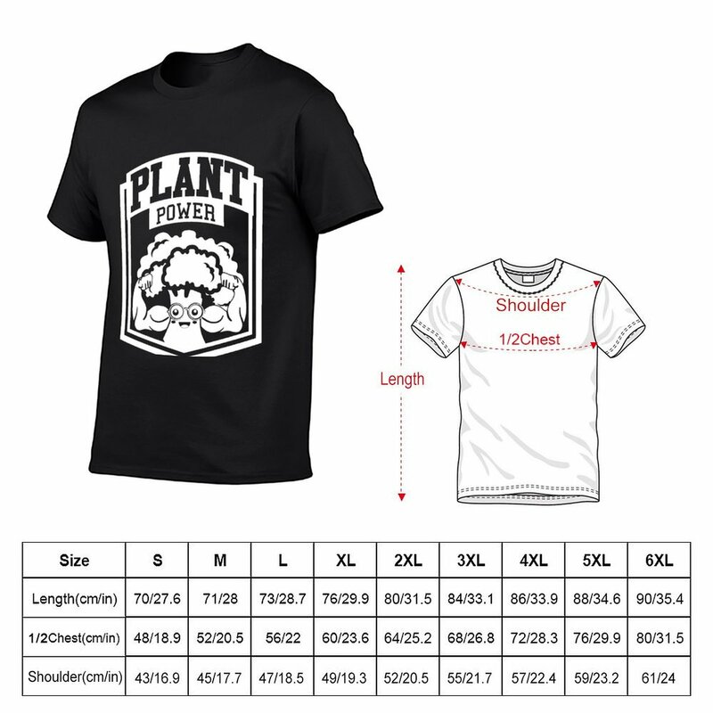 Plant Power Veganistisch T-Shirt Tees Plus Size Tops Heren Kleding