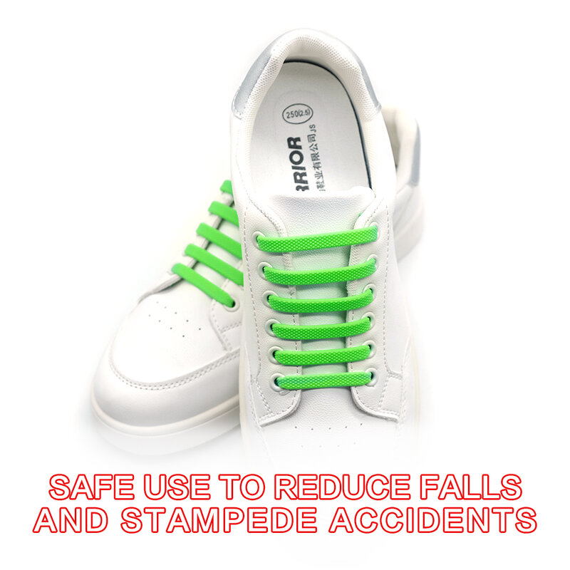 New 16Pcs Elastic Shoe Laces All Sneakers Silicone Stretch Shoelaces Unisex Fashion No Tie Shoelace Rubber Band Shoelaces