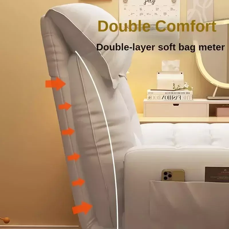 Nieuwe Zachte Luie Computerstoel Comfortabele En Praktische Slaapkamerstoel Met Verstelbare Rugleuning Slaapkamerkleedstoel