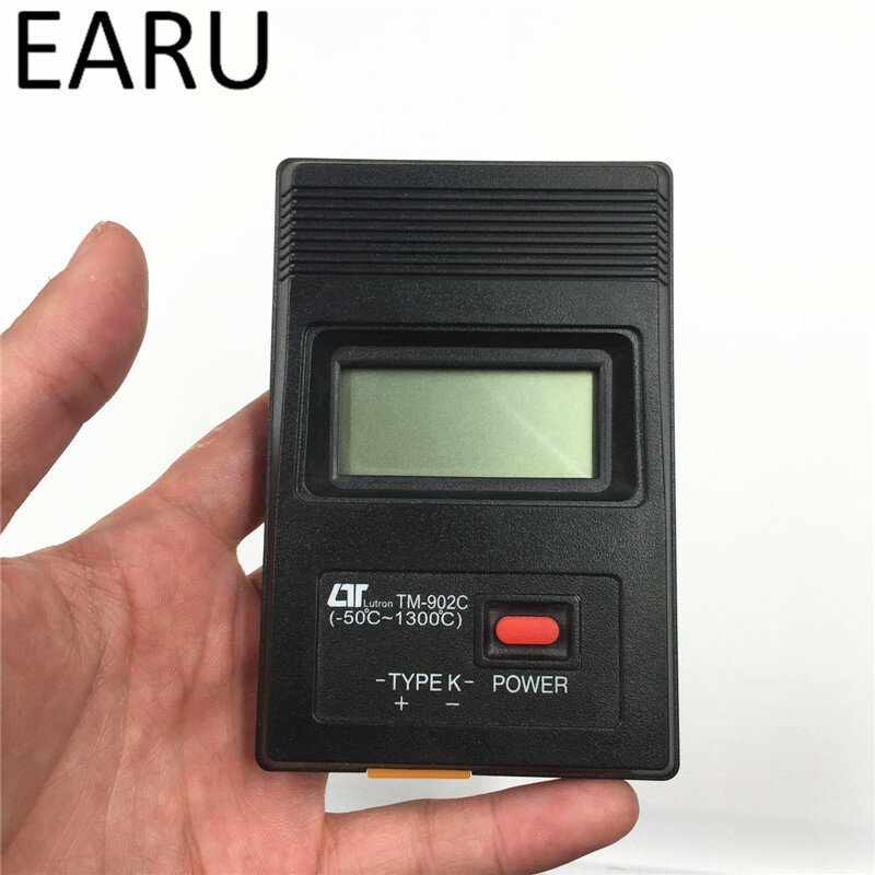 TM-902C Black K Type Digital LCD Temperature Detector Thermometer Industrial Thermodetector Meter + Thermocouple Probe
