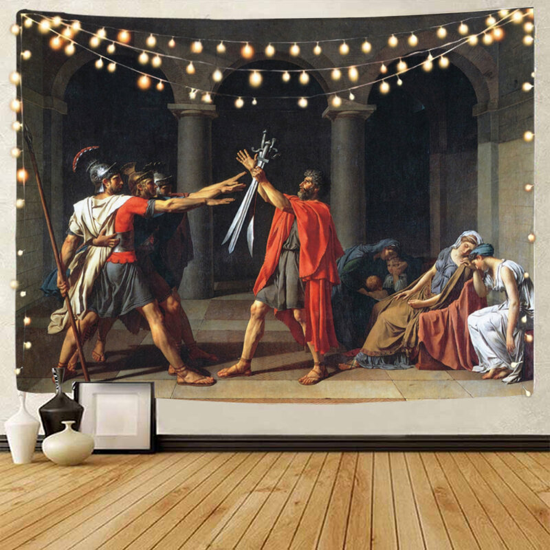 World Classical Painting Background Decoration tapestry World Famous Oil Painting Background Decoration tapestry