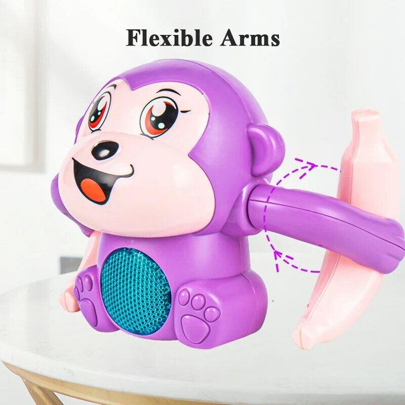 光と音楽を制御する電気タンブリング猿,赤ちゃんのためのインタラクティブなクロールおもちゃ