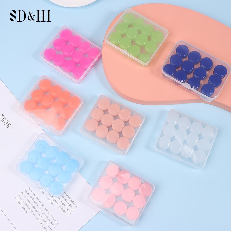 12Pcs Silicone Ear Plug Reusable Silicone Wax Earplugs Noise Reduction Sleeping Swimming Moldable Ear Plugs For Work Studying