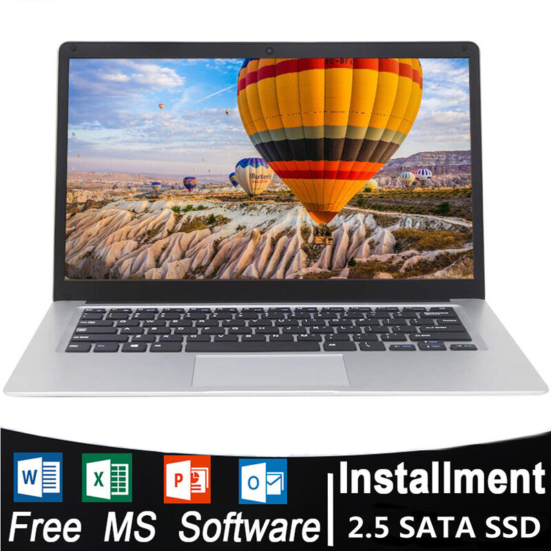 Laptop 14.1 Inci AKPAD Baru Komputer Ram 6GB DDR3 128G 256GB 512G 1TB SSD dengan 64G EMMC Intel Celeron Notebook Windows 10 Laptop