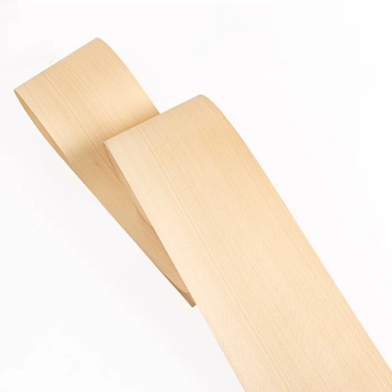 Natural White Beech Straight Grain Solid Wood Veneer Marquetry Art Material L: 2-2.5Meters/pcs Width: 18cm T: 0.4-0.5mm
