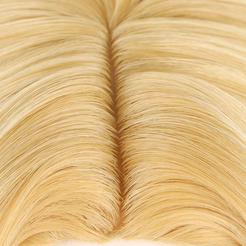 Wig l-email rambut sintetis lezat di Dungeon Marcille Donato Wig Cosplay 80cm Wig kuning panjang wig tahan panas