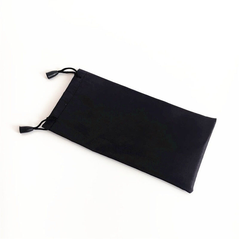 Soft Waterproof Sunglasses Bag Drawstring Microfiber Dust Proof Pouch Pocket Glasses Carry Bag For Unisex Black Storage Bag
