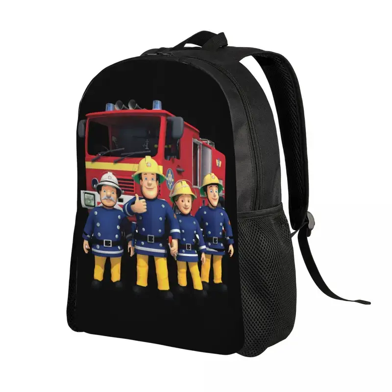 Tas punggung Fireman Sam kustom tas buku Mode Pria Wanita untuk sekolah kuliah kartun tas pemadam kebakaran