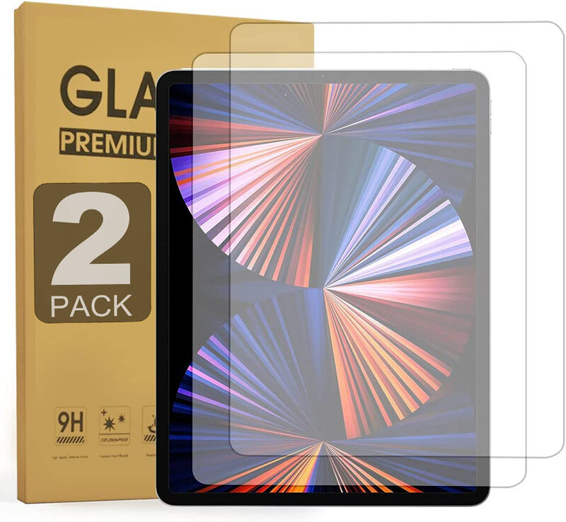 Protector de pantalla de vidrio templado para tableta, película de cobertura completa para iPad Pro de 12,9 pulgadas, 2020, 2021, 2022, A2461, A2462, A2437, A2764, 2 uds.