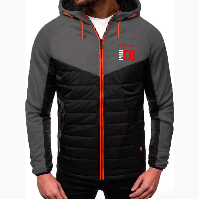 Pioneer Pro Dj Gedrukt Herfst Winter Mannen Down Zip Jacket Aanpasbare Logo Hoodies Warm Donsjack Mannen Trekt aandacht