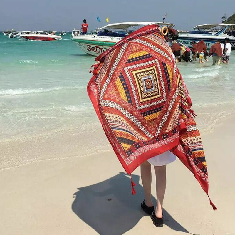 อินเดีย Hippie Tapestry Beach โยนผ้าขนหนูเสื่อโยคะ Bohemian Shawls Wraps ผ้าพันคอขายส่ง